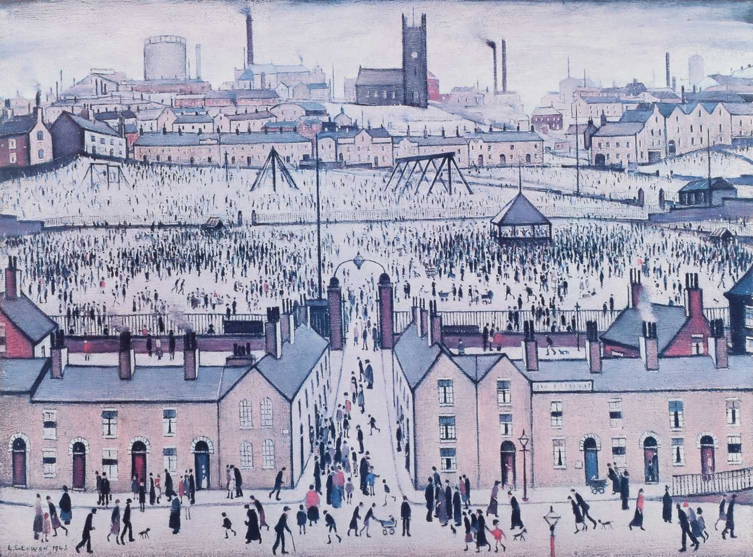 L.S. Lowry R.A. (British 1887-1976) "Britain at Play", signed print.