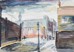 William Turner F.R.S.A., R.Cam.A. (British 1920-2013) "Street Scene", watercolour.