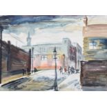 William Turner F.R.S.A., R.Cam.A. (British 1920-2013) "Street Scene", watercolour.