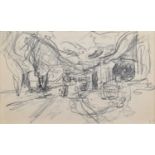 Edouard Vuillard (French 1868-1940) "Allee dans les Arbres", pencil drawing.