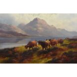 Henry Robinson Hall (British 1857-1927) "Highland Roamers, Loch Maree" and "Highland Cattle, Loch Ne