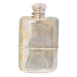 A Victorian silver hip flask,