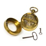 Victorian night watchman's portable time-keeping clock