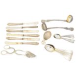 A large selection of silver flatware,