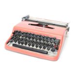 1960's Pink Olivetti Lettera 22 Typewriter