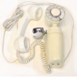 AECD white rotary telephone