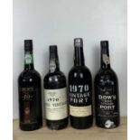 4 Bottles Mixed Lot Tawny and Vintage Port