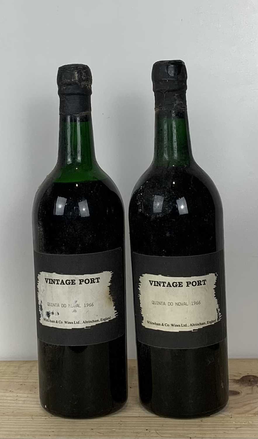 2 Bottles Quinta do Noval Vintage Port 1966 (t/s & mus)(Bottled by Whitwham & Co Altrincham)