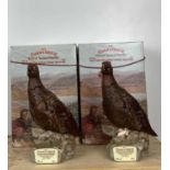 2 Famous Grouse Ceramic Decanters 75cl from 1980’s