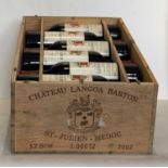12 Bottles (IN OWC) Chateau Langoa Barton Grand Cru Classe St Julien 2002