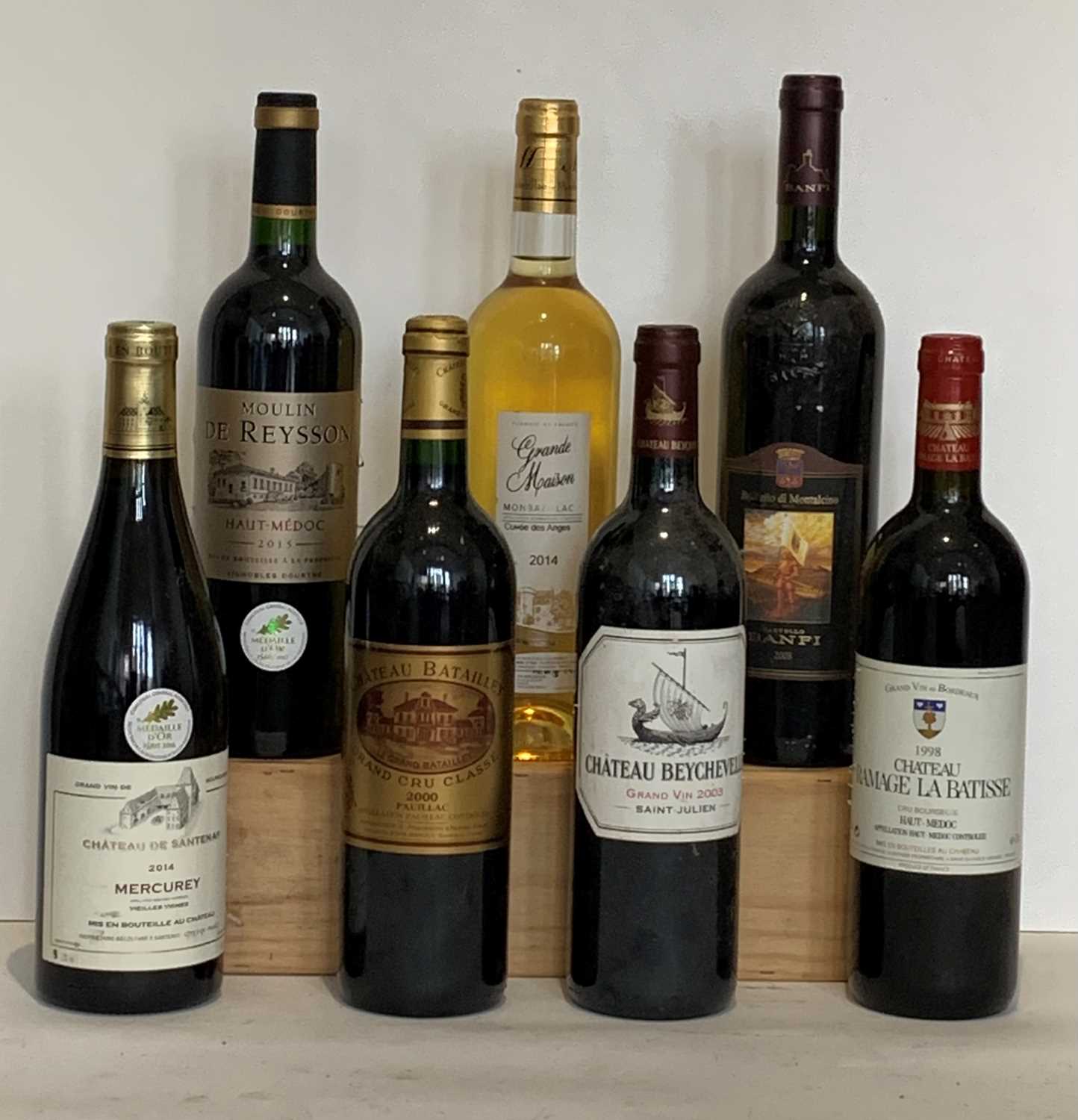 7 Bottles Mixed Lot Fine Wines to include Classified Growth Claret and Brunello