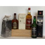 4 Bottles (including 1 litre bottle) Fine Scotch Whisky