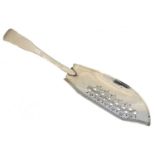 A George III silver fish slice,