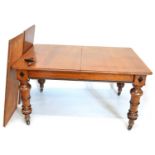 Victorian oak Art & Crafts design extending dining table
