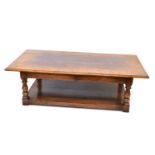 Mid-20th-century oak coffee table