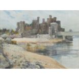 Joseph Finnemore (British 1860-1939) "Conwy Castle, North Wales", watercolour.