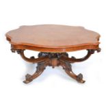 Victorian walnut centre table