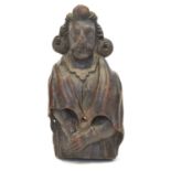 17th Century Carved Religious Figure