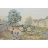 Frank Gresley (British 1855-1936) "Bridge at Beddgelert", watercolour.