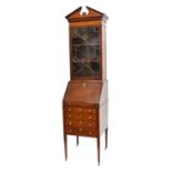 Edwardian mahogany bureau bookcase