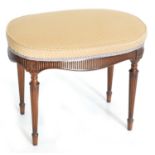 Waring & Gillow oval top upholstered stool