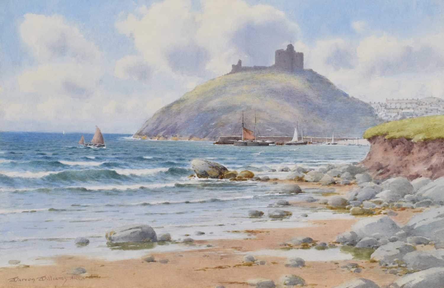 Warren Williams A.R.C.A. (British 1863-1941) "Criccieth Castle", watercolour.
