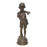 Bronze figure of a young boy After Karl Satzinger