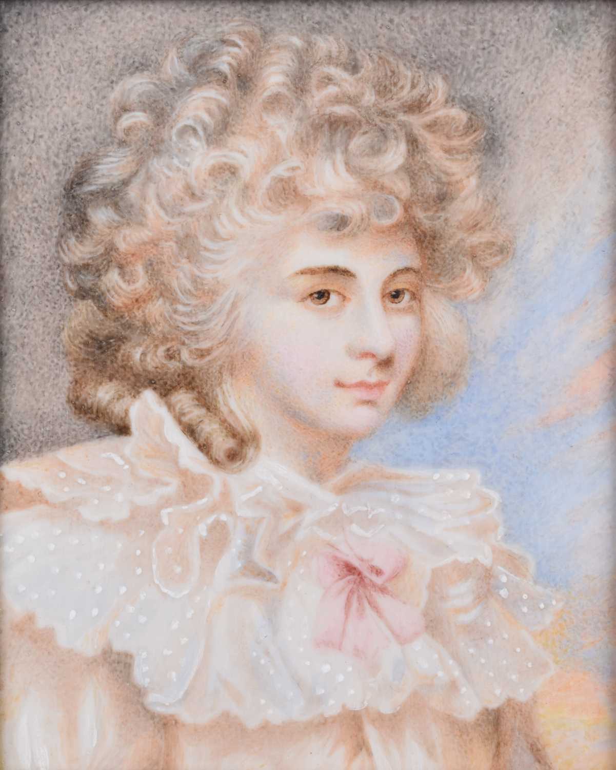 After Sir Joshua Reynolds, "Lady Elizabeth Foster" and "Lady Lavinia Bingham", miniatures (2).