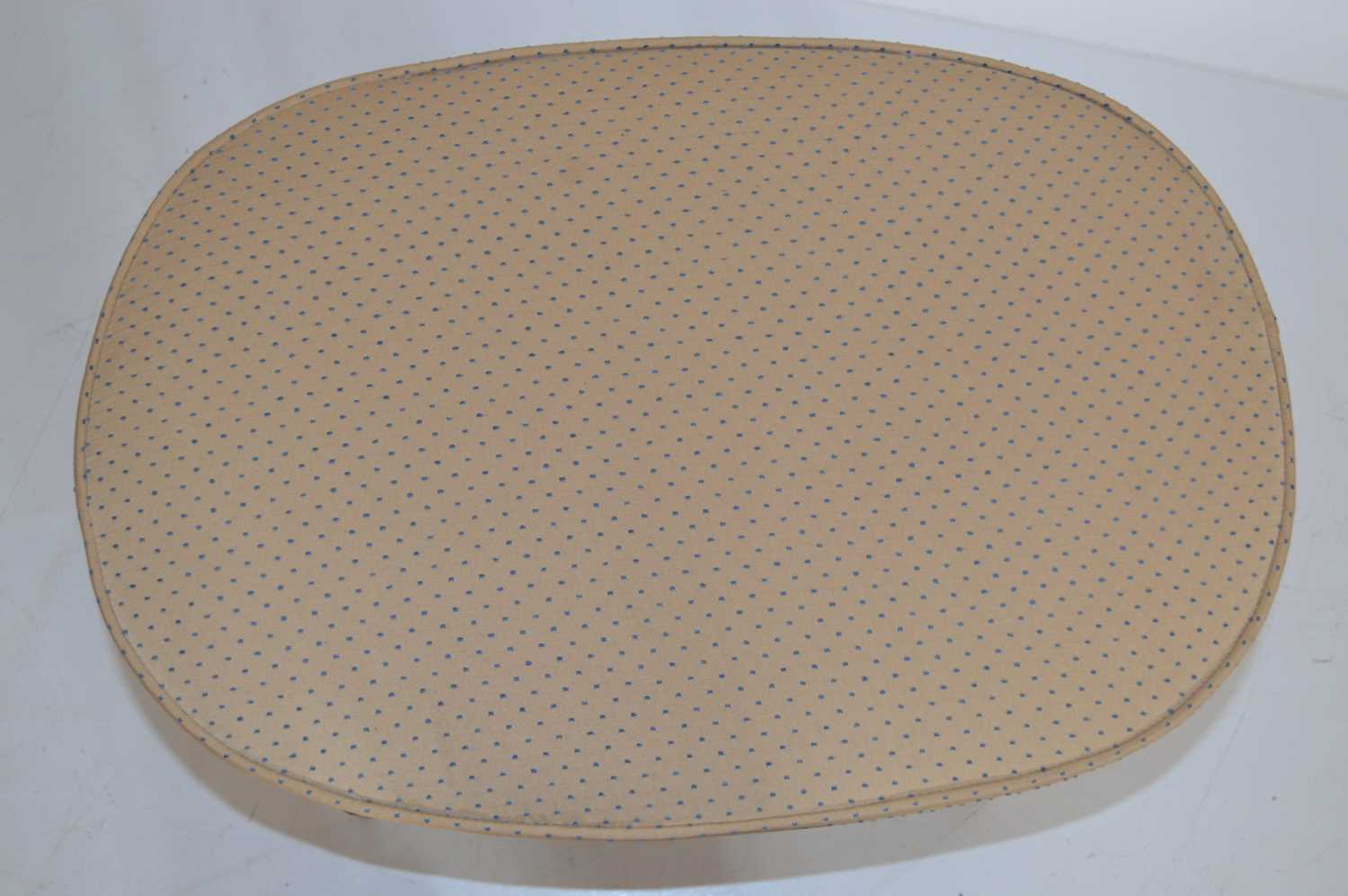 Waring & Gillow oval top upholstered stool - Image 4 of 5