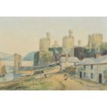 Albert Dunington (British 1860-1928) "Conwy Castle", watercolour and pencil.