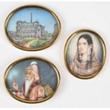 Indian School (19th century) "Maharajah Ranjit Singh" and two other miniatures (3).