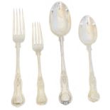 A selection of Queen's Pattern flatware,