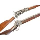 Denix replica Sharps rifle and Colt revolving rifle