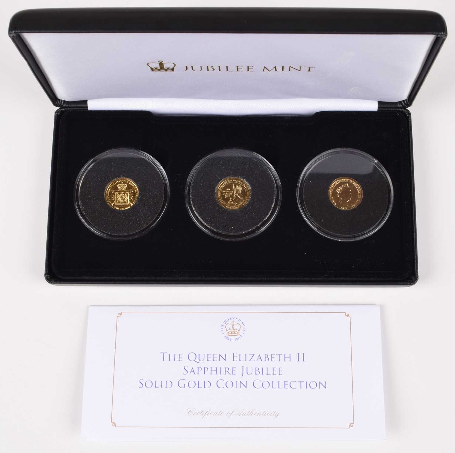 Jubilee Mint, The Queen Elizabeth II Sapphire Jubilee Solid Gold Coin Collection, 2017.