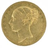 Queen Victoria, Sovereign, 1872, Melbourne Mint.