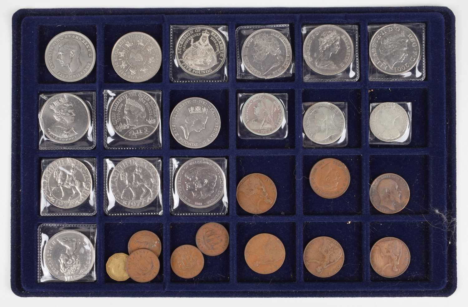 Five trays of mostly silver assorted historical coinage dating back to Edward I. - Image 2 of 5
