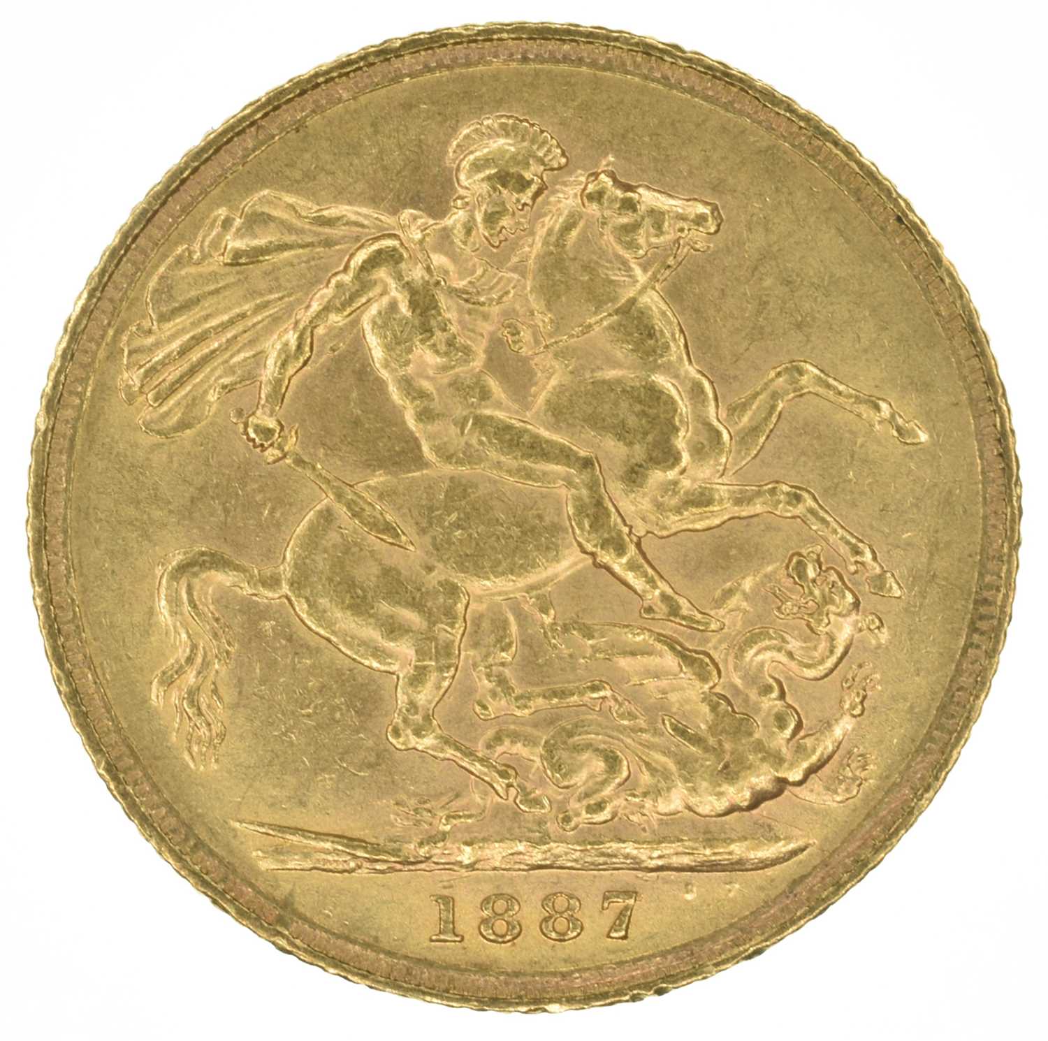 Queen Victoria, Sovereign, 1887, Sydney Mint. - Image 2 of 2