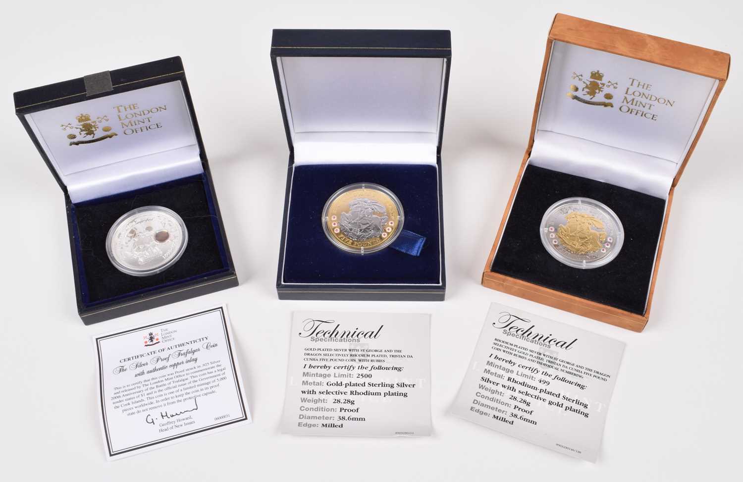 Assortment of seven cased London Mint Office sterling silver commemorative coins (7). - Image 2 of 2