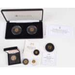 Selection of gold coins to include 2005 Vice-Admiral Lord Horatio Nelson Gold Coin, and others (6).