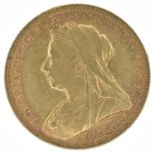 Queen Victoria, Sovereign, 1900, Melbourne Mint.