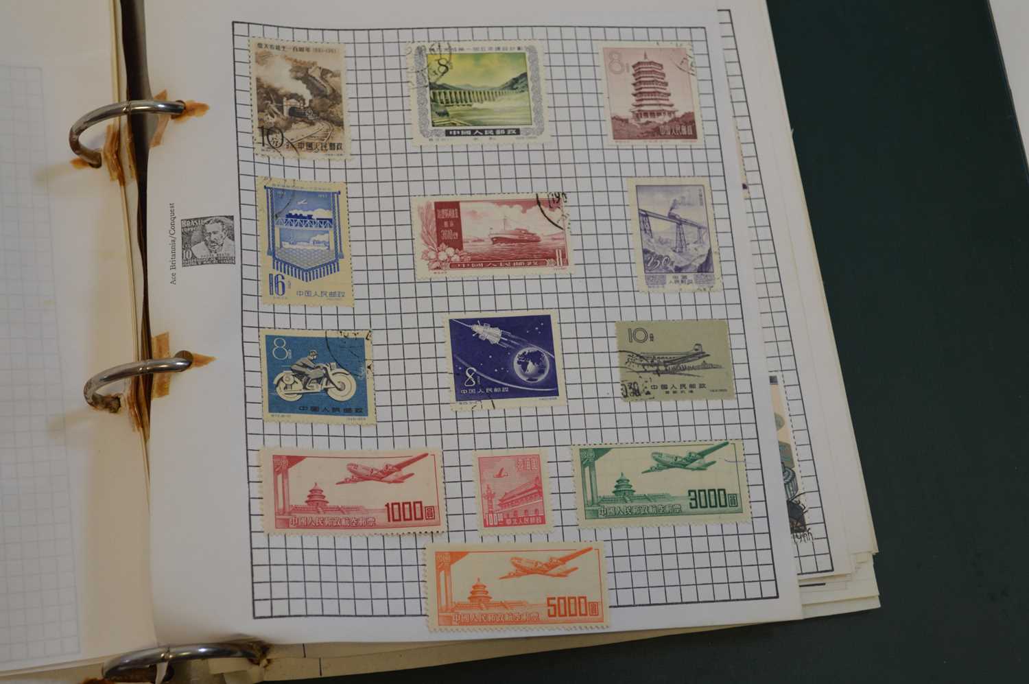 Stamp collection in two albums and folders - Image 8 of 16