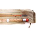 Hardy Bros Alnwick England #8 12ft Neo Cane Glen Lochy' three-piece split cane fishing rod