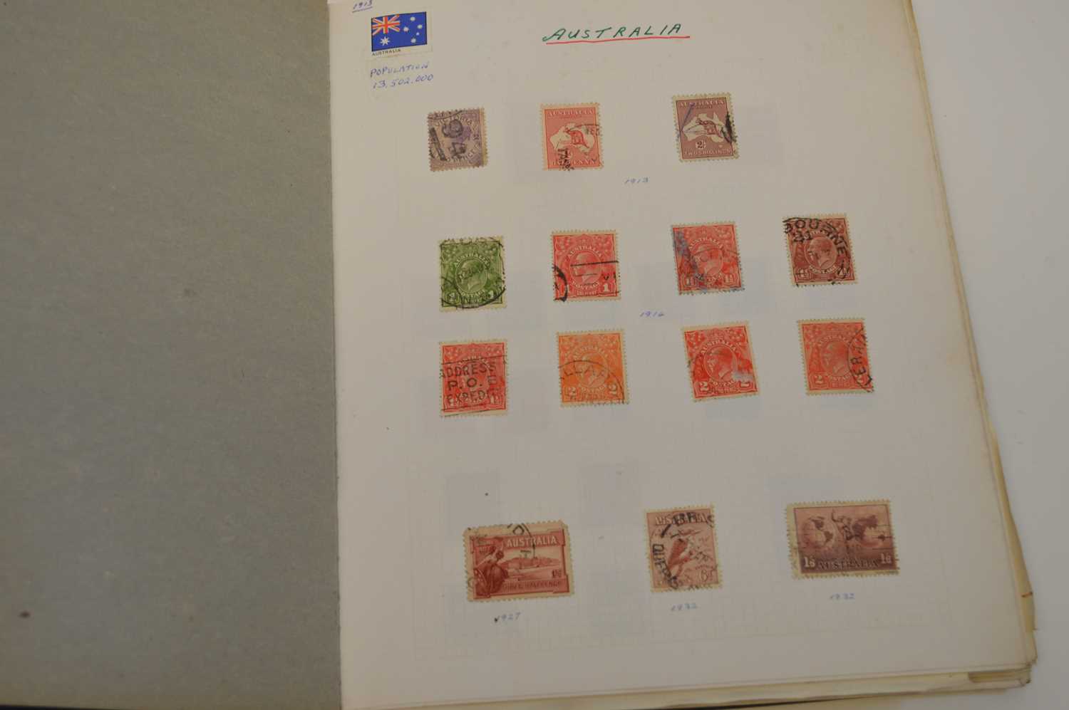 Stamp collection in two albums and folders - Image 14 of 16