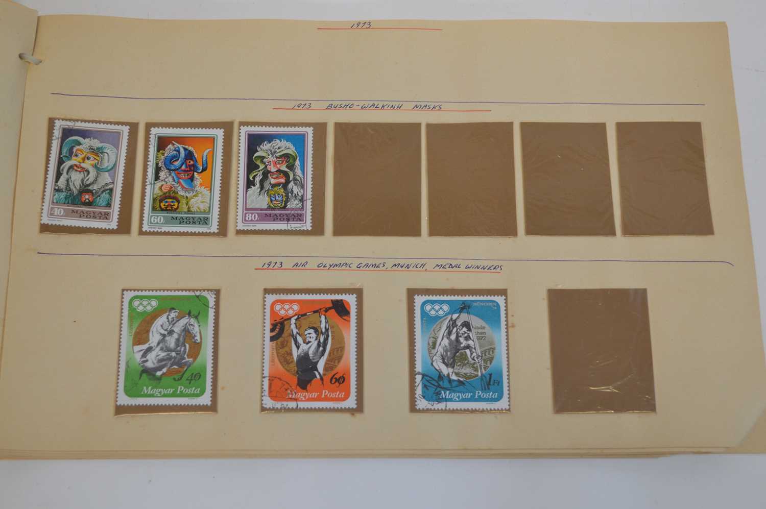 Stamp collection in two albums and folders - Image 12 of 16