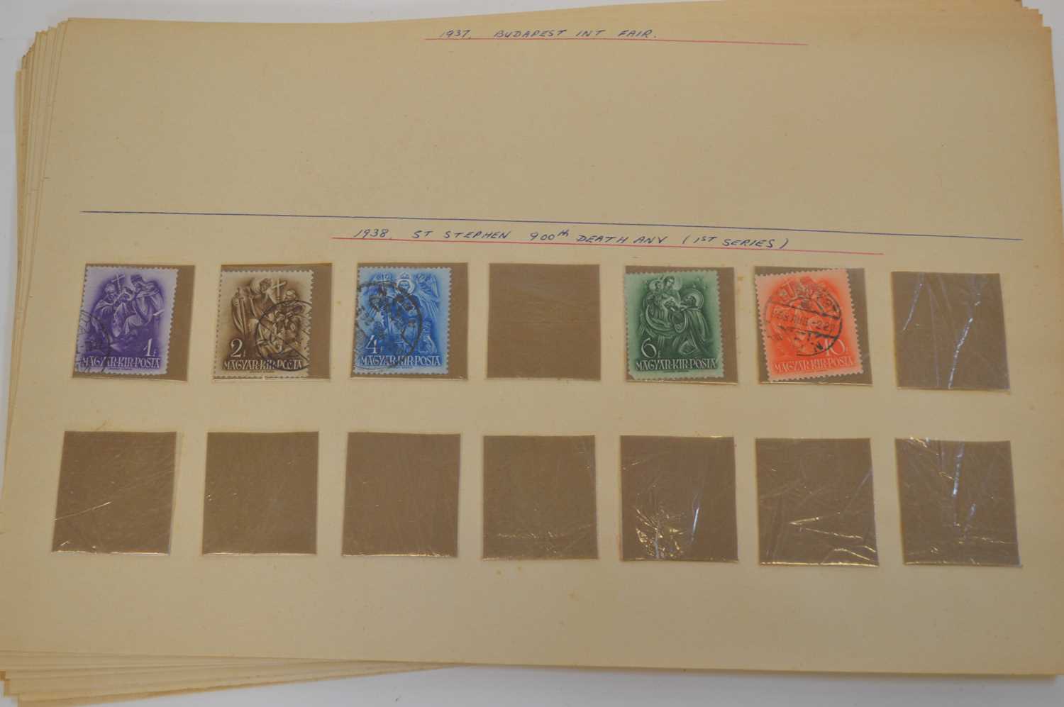 Stamp collection in two albums and folders - Image 9 of 16
