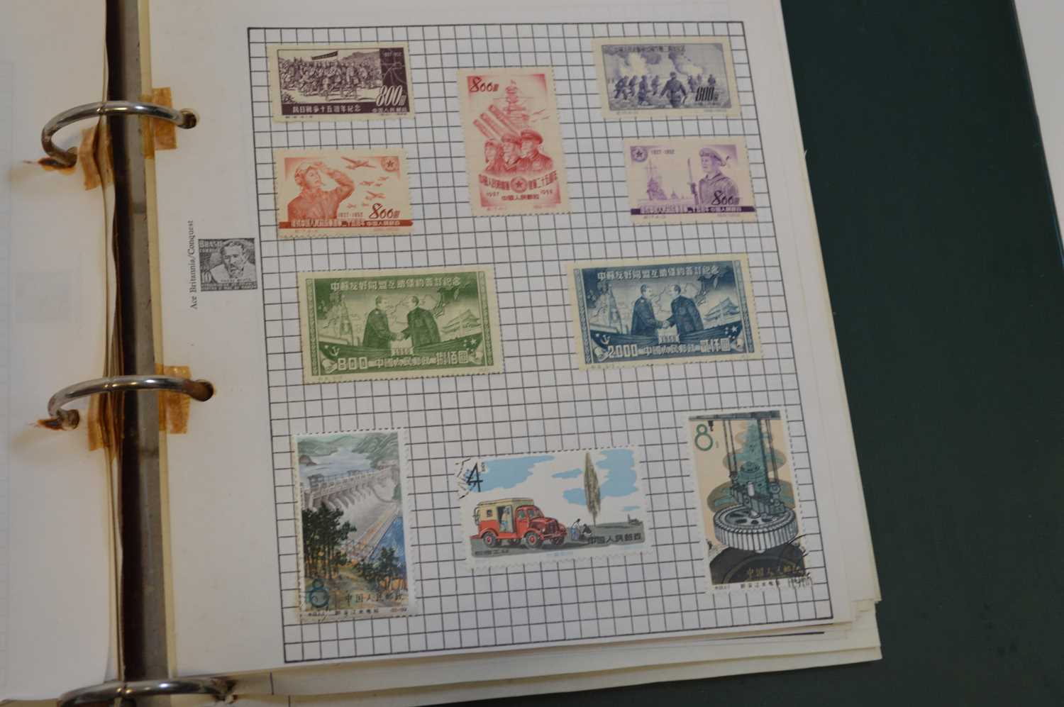 Stamp collection in two albums and folders - Image 5 of 16