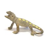 Cold Painted Bronze Figure of a Lizard Franz Bergman