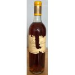 1 Bottle Chateau d’Yquem Premier Grand Cru Classe Sauternes