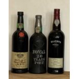 3 Bottles Mixed Lot Fine Ports and Madeira