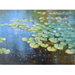 James D. Preston (British 1946-) Water lilies